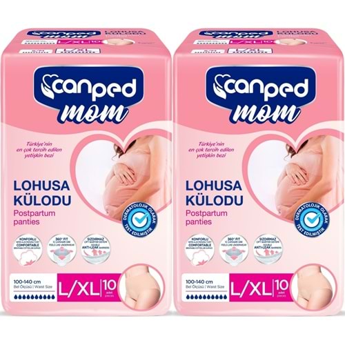 Canped Mom Lohusa Külodu - Külot Bez L - Large - Büyük / XL - Extra Large - 20 Adet (2PK*10)