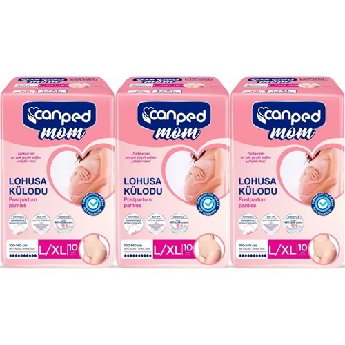 Canped Mom Lohusa Külodu - Külot Bez L - Large - Büyük / XL - Extra Large - 30 Adet (3PK*10)