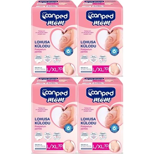 Canped Mom Lohusa Külodu - Külot Bez L - Large - Büyük / XL - Extra Large - 40 Adet (4PK*10)