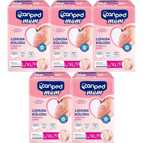 Canped Mom Lohusa Külodu - Külot Bez L - Large - Büyük / XL - Extra Large - 50 Adet (5PK*10)
