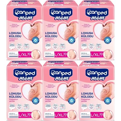 Canped Mom Lohusa Külodu - Külot Bez L - Large - Büyük / XL - Extra Large - 60 Adet (6PK*10)