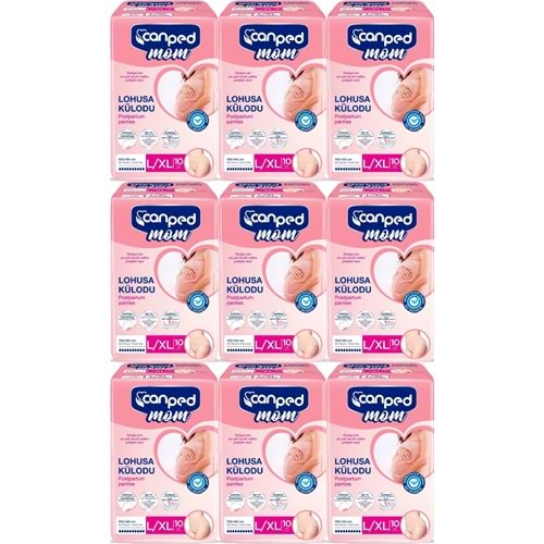 Canped Mom Lohusa Külodu - Külot Bez L - Large - Büyük / XL - Extra Large - 90 Adet (9PK*10)
