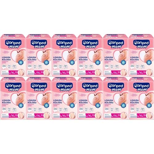 Canped Mom Lohusa Külodu - Külot Bez L - Large - Büyük / XL - Extra Large - 120 Adet (12PK*10)