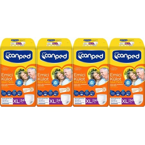 Canped Emici Külot Hasta Yetişkin Bezi XL - Ekstra Büyük - Extra Large 120 Adet (4PK*30)
