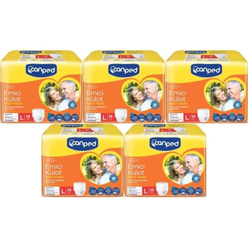 Canped Emici Külot Pants Hasta Yetişkin Bezi L - Büyük - Large Ekonomik Pk 70 Adet (5PK*14)