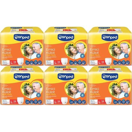 Canped Emici Külot Pants Hasta Yetişkin Bezi L - Büyük - Large Ekonomik Pk 84 Adet (6PK*14)
