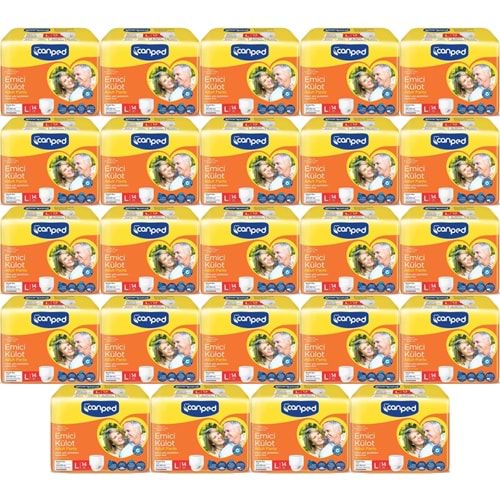 Canped Emici Külot Pants Hasta Yetişkin Bezi L - Büyük - Large Ekonomik Pk 336 Adet (24PK*14)