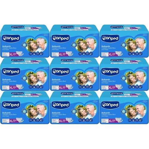 Canped Yetişkin Bezi Bel Bantlı Tekstil Yüzey XL - Ekstra Large - Extra Large 207 Adet