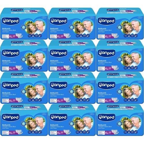 Canped Yetişkin Bezi Bel Bantlı Tekstil Yüzey XL - Ekstra Large - Extra Large 276 Adet