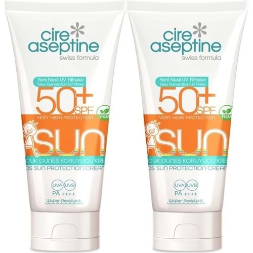 Cire Aseptine Sun Güneş Koruyucu Kremi Çocuk 50+ SPF 150 ML (2 Li Set)