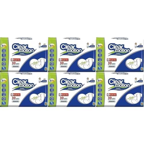 Clearmotion Yetişkin Hasta Bezi Bel Bantlı L - Büyük - Large 180 Adet (6PK*30)