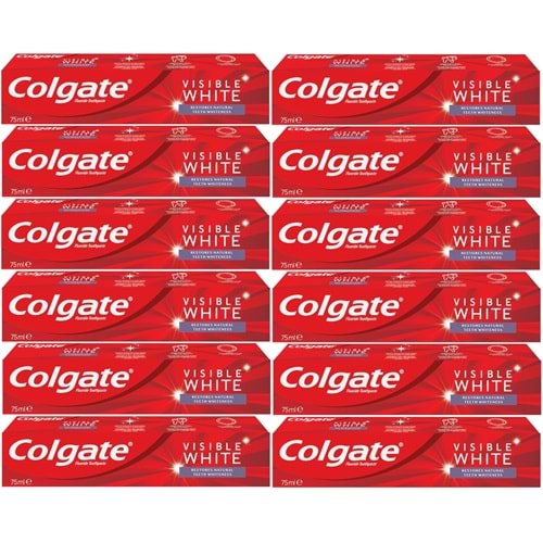 Colgate Diş Macunu 75ML Visible White/Görünür Beyazlık (12 Li Set)