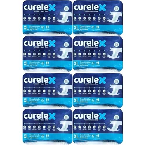 Curelex Hasta Bezi Yetişkin Bel Bantlı Tekstil Yüzey XL-Extra Large Boy 240 Adet Tekli Pk (8PK*30)