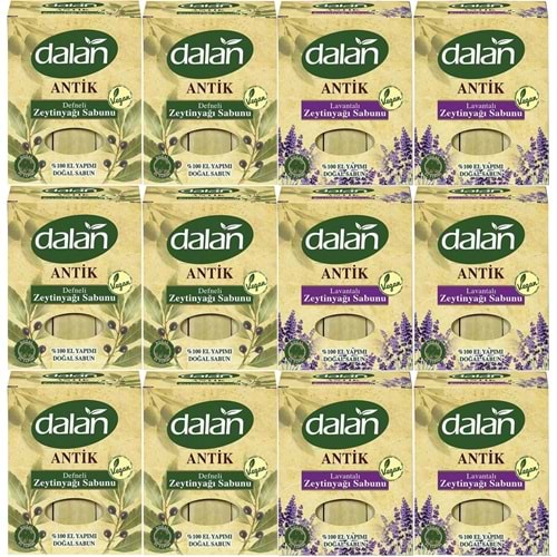 Dalan Antik Defneli Zeytinyağı Sabunu 900GR (Klasik & Lavantalı) (Karma 12 Li Set)