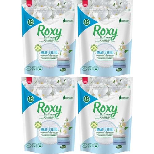 Dalan Roxy Bio Clean Matik Sabun Tozu 1.6Kg Bahar Çiçekleri (4 Lü Set) (208 Yıkama)
