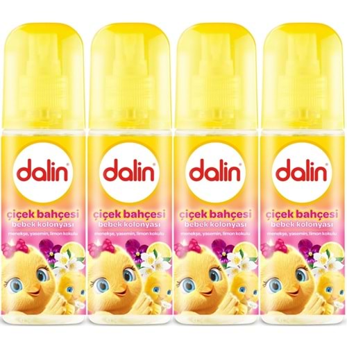 Dalin Bebek Kolonyası 150ML Çiçek Bahçesi (Menekşe-Yasemin-Limon Kokulu) (4 Lü Set)