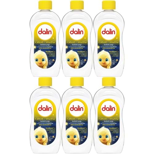 Dalin Bebek Yağı 300ML Rahat ve Mutlu Vanilya Kokulu Nemlendirici (6 Lı Set)