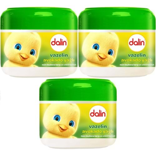 Dalin Vazelin 100ML Nem ve Koruma Avakado Yağlı (3 Lü Set)