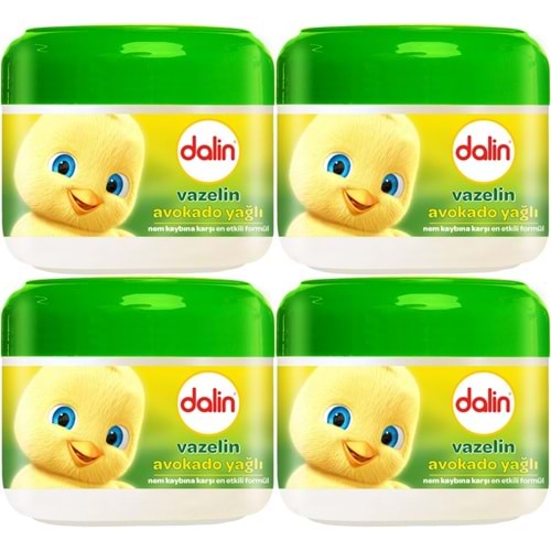 Dalin Vazelin 100ML Nem ve Koruma Avakado Yağlı (4 Lü Set)