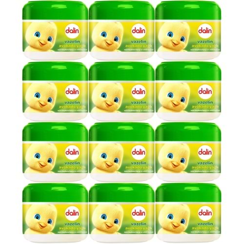 Dalin Vazelin 100ML Nem ve Koruma Avakado Yağlı (12 Li Set)
