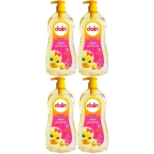 Dalin Bebek Şampuanı 700ML Kolay Tarama Badem Özlü Pompalı (4 Lü Set)