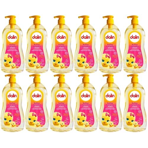 Dalin Bebek Şampuanı 700ML Kolay Tarama Badem Özlü Pompalı (12 Li Set)