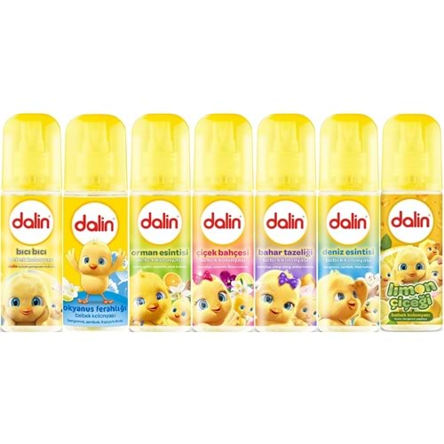 Dalin Bebek Kolonyası 150ML (Bıcı Bıcı Kokusu-Okyanus-Orman-Deniz-Çiçek-Bahar-Limon) Karma 7 Li Set