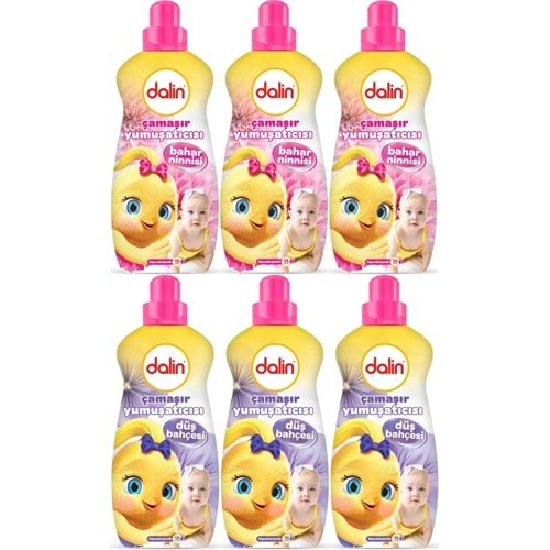 Dalin Çamaşır Yumuşatıcı Konsantre 1500ML Bahar Ninnisi + 1500ML Düş Bahçesi (Karma 6 Lı Set)