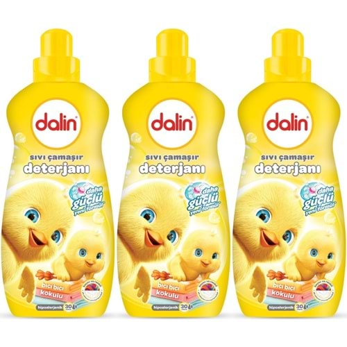 Dalin Çamaşır Deterjanı 1.5LT Bıcı Bıcı Kokulu (Hassas ve Hipoalerjenik Formül) (3 Lü Set)