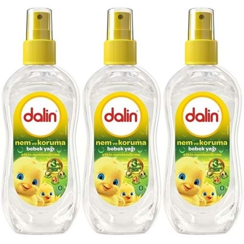 Dalin Bebek Yağı 200ML Sprey Nem ve Koruma (3 Lü Set)