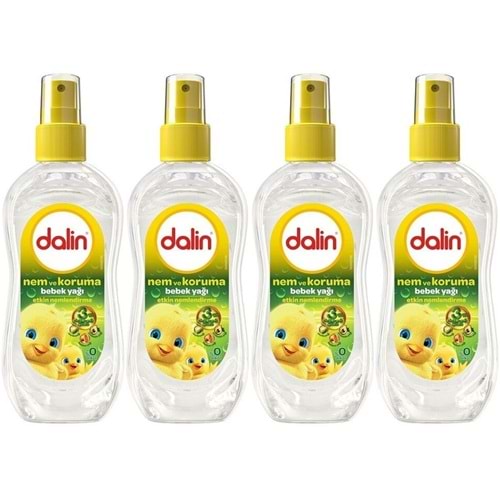 Dalin Bebek Yağı 200ML Sprey Nem ve Koruma (4 Lü Set)