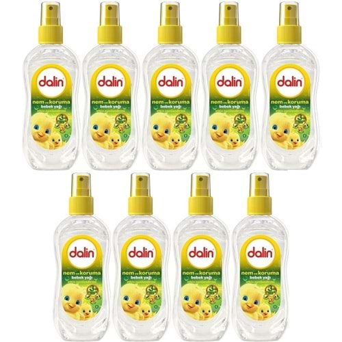 Dalin Bebek Yağı 200ML Sprey Nem ve Koruma (9 Lu Set)