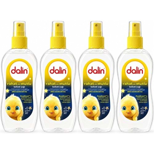 Dalin Bebek Yağı 200ML Sprey Rahat ve Mutlu (4 Lü Set)