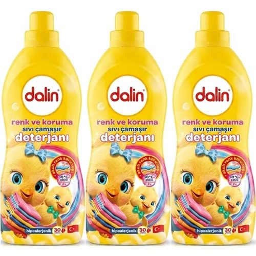 Dalin Sıvı Çamaşır Deterjanı 1500 ML Renk ve Koruma (Hipoalerjenik) (3 Lü Set)