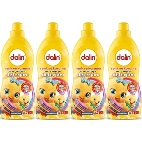 Dalin Sıvı Çamaşır Deterjanı 1500 ML Renk ve Koruma (Hipoalerjenik) (4 Lü Set)