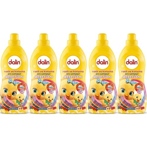 Dalin Sıvı Çamaşır Deterjanı 1500 ML Renk ve Koruma (Hipoalerjenik) (5 Li Set)