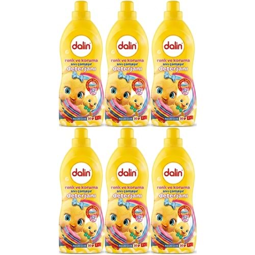 Dalin Sıvı Çamaşır Deterjanı 1500 ML Renk ve Koruma (Hipoalerjenik) (6 Lı Set)