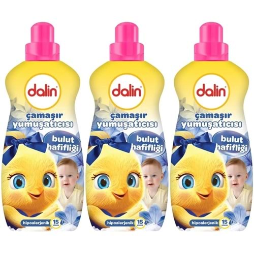 Dalin Çamaşır Yumuşatıcı 1500ML Bulut Hafifliği (Hipoalerjenik) (3 Lü Set)
