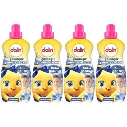 Dalin Çamaşır Yumuşatıcı 1500ML Bulut Hafifliği (Hipoalerjenik) (4 Lü Set)