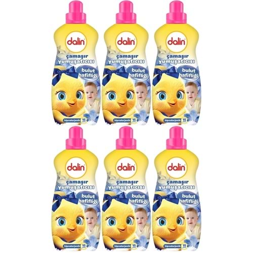 Dalin Çamaşır Yumuşatıcı 1500ML Bulut Hafifliği (Hipoalerjenik) (6 Lı Set)