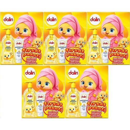 Dalin Bebek Şampuanı 700 ML + Pişik Önleyici Krem 100 ML Fırsat Paketi (5 Li Set)