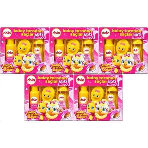 Dalin Kolay Taranan Saçlar Seti (Şampuan + Sprey + Tarak) Avantaj Paket (5 Li Set)