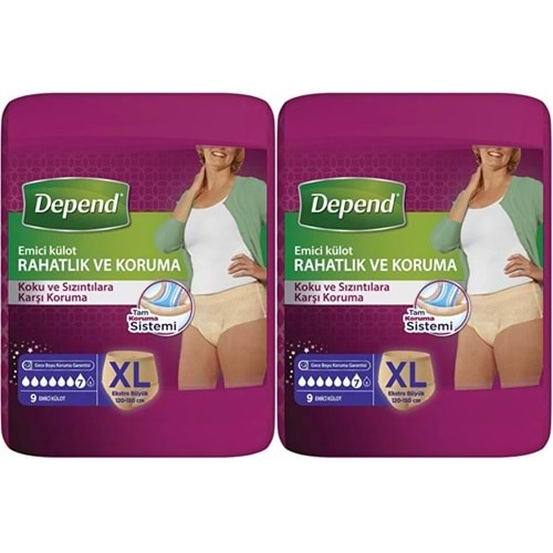 Depend Emici Külot Yetişkin Bezi XL Extra Büyük 18 Adet