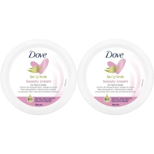 Dove Besleyici El ve Vücut Bakım Kremi 250ML Beauty Cream (Pembe) (2 Li Set)
