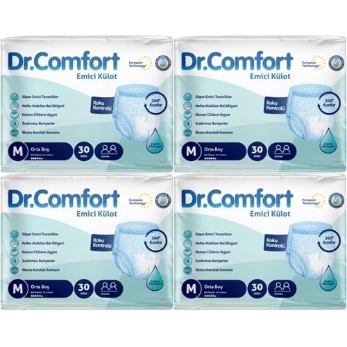 Dr.Comfort Yetişkin Bezi Emici Külot M-Orta 120 Adet 4Pk x 30