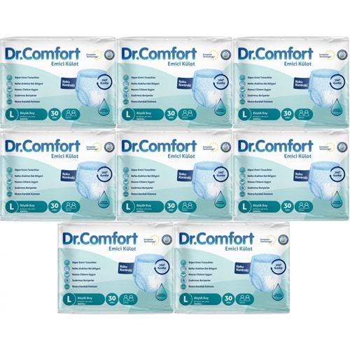 Dr.Comfort Yetişkin Bezi Emici Külot L-Büyük 240 Adet 8Pk x 30