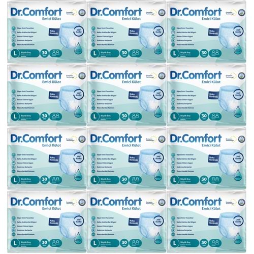 Dr.Comfort Yetişkin Bezi Emici Külot L-Büyük 360 Adet 12Pk x 30