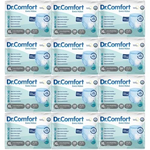 Dr.Comfort Yetişkin Bezi Emici Külot Ekstra Büyük XL 360 Adet 12Pk x 30