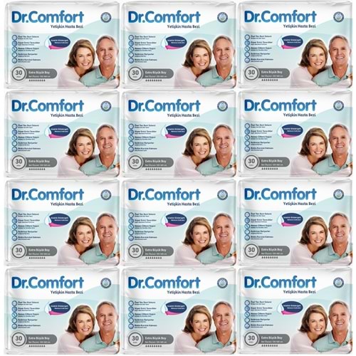 Dr.Comfort Yetişkin Bezi Bel Bantlı Tekstil Yüzeyli XL - Ekstra Büyük 360 Adet