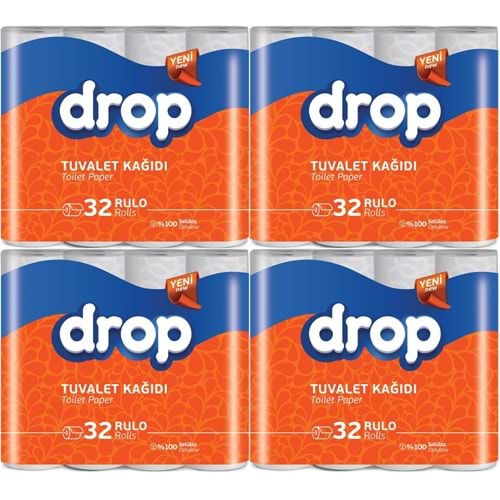 Drop Tuvalet Kağıdı Çift Katlı 128 Li Paket (4PK*32)